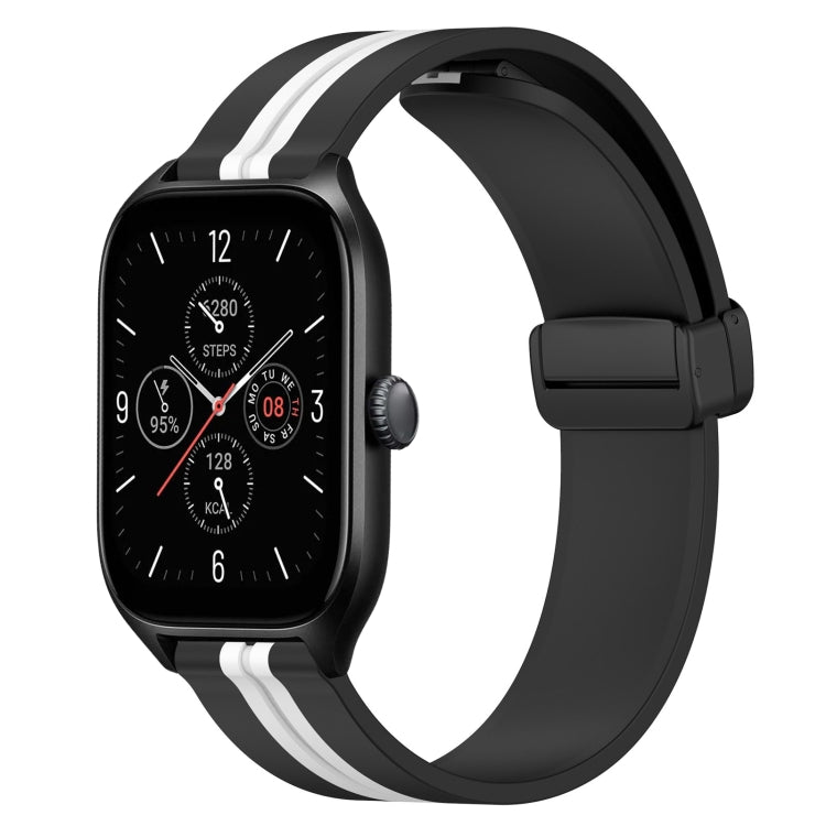 20mm Folding Magnetic Clasp Silicone Watch Band, For Amazfit GTS 4, For Amazfit GTS 3