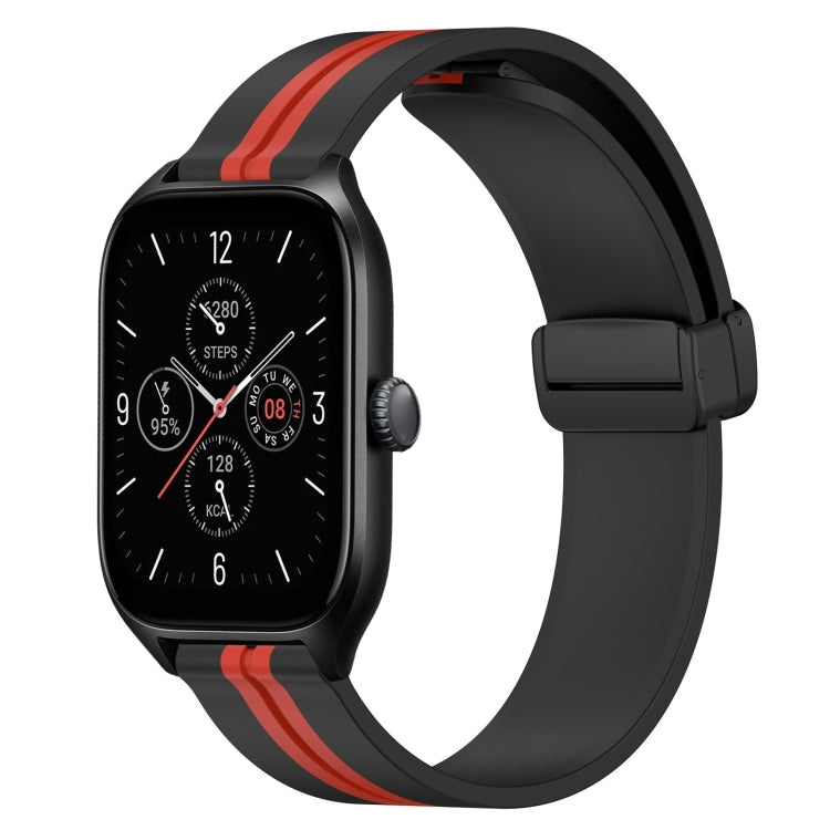 20mm Folding Magnetic Clasp Silicone Watch Band, For Amazfit GTS 4, For Amazfit GTS 3