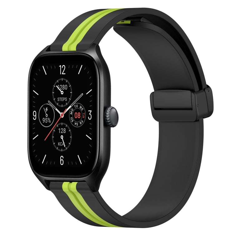 20mm Folding Magnetic Clasp Silicone Watch Band, For Amazfit GTS 4, For Amazfit GTS 3