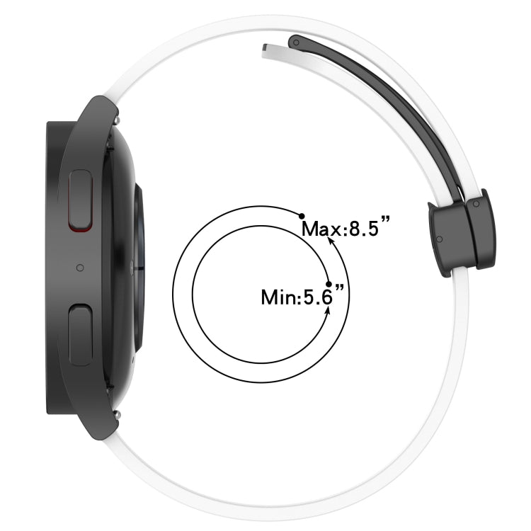 20mm Folding Magnetic Clasp Silicone Watch Band, For Amazfit GTS 4, For Amazfit GTS 3