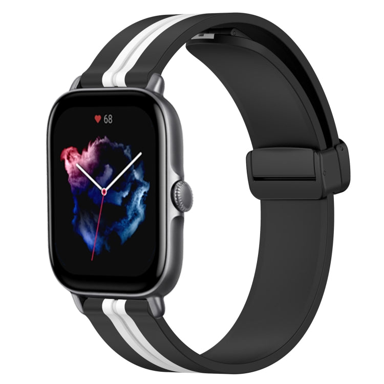 20mm Folding Magnetic Clasp Silicone Watch Band, For Amazfit GTS 4, For Amazfit GTS 3