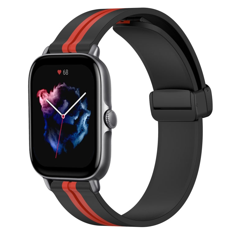 20mm Folding Magnetic Clasp Silicone Watch Band, For Amazfit GTS 4, For Amazfit GTS 3