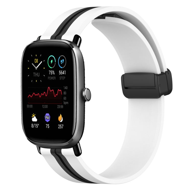 20mm Folding Magnetic Clasp Silicone Watch Band, For Amazfit GTS 2 Mini, For Amazfit GTS 2