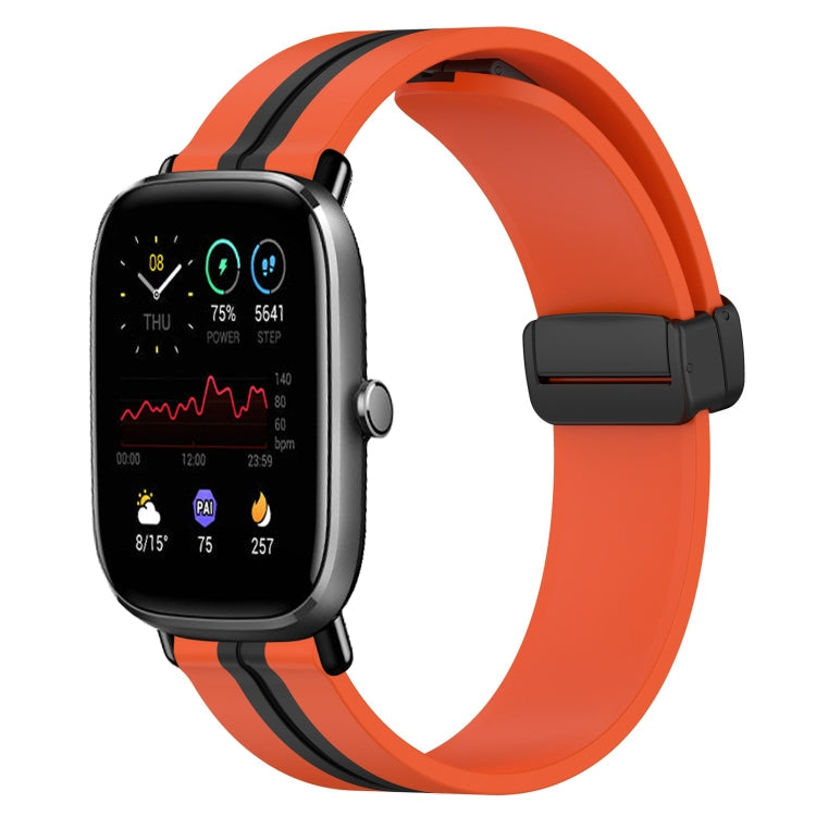20mm Folding Magnetic Clasp Silicone Watch Band, For Amazfit GTS 2 Mini, For Amazfit GTS 2