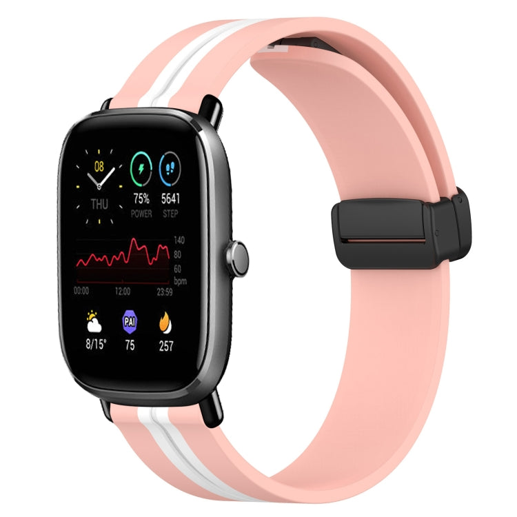 20mm Folding Magnetic Clasp Silicone Watch Band, For Amazfit GTS 2 Mini, For Amazfit GTS 2