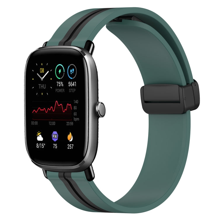 20mm Folding Magnetic Clasp Silicone Watch Band, For Amazfit GTS 2 Mini, For Amazfit GTS 2