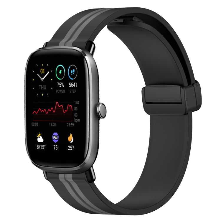 20mm Folding Magnetic Clasp Silicone Watch Band, For Amazfit GTS 2 Mini, For Amazfit GTS 2
