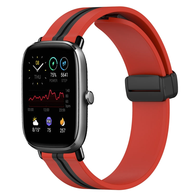 20mm Folding Magnetic Clasp Silicone Watch Band, For Amazfit GTS 2 Mini, For Amazfit GTS 2