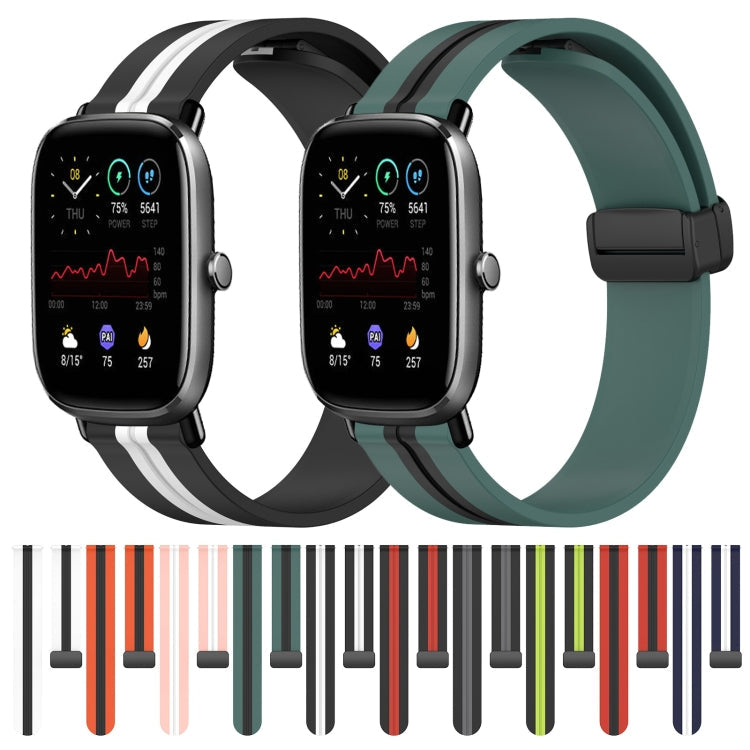 20mm Folding Magnetic Clasp Silicone Watch Band, For Amazfit GTS 2 Mini, For Amazfit GTS 2
