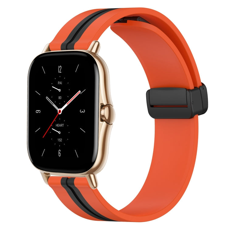 20mm Folding Magnetic Clasp Silicone Watch Band, For Amazfit GTS 2 Mini, For Amazfit GTS 2