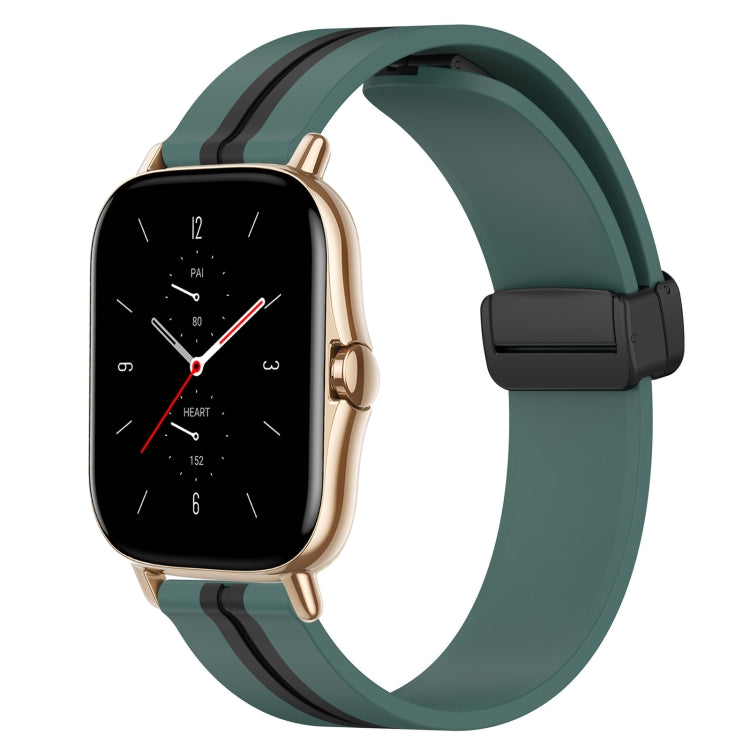 20mm Folding Magnetic Clasp Silicone Watch Band, For Amazfit GTS 2 Mini, For Amazfit GTS 2