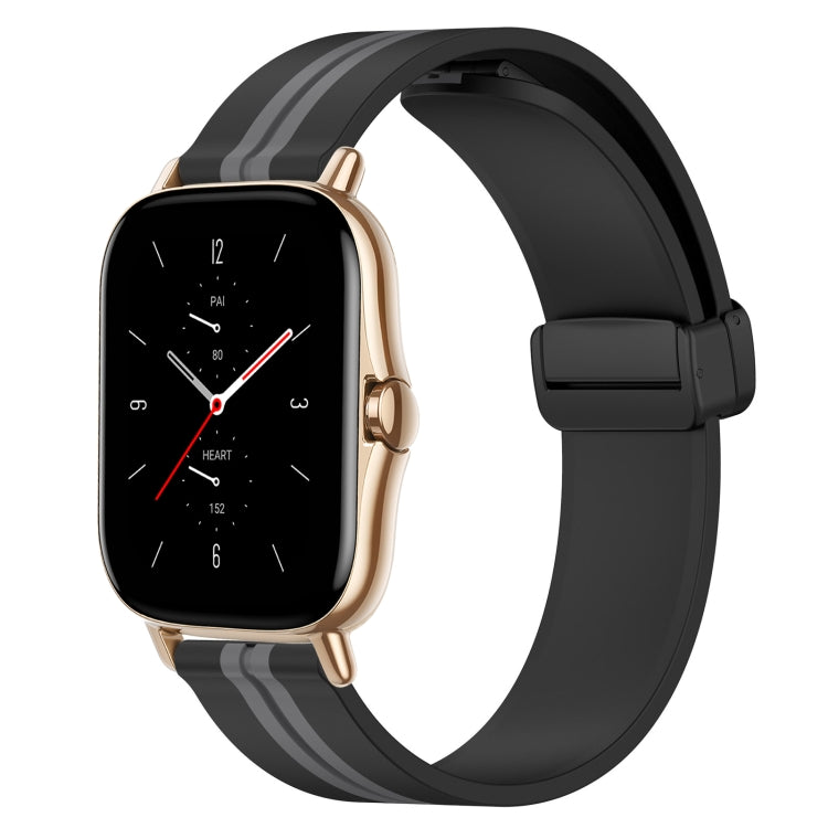 20mm Folding Magnetic Clasp Silicone Watch Band, For Amazfit GTS 2 Mini, For Amazfit GTS 2