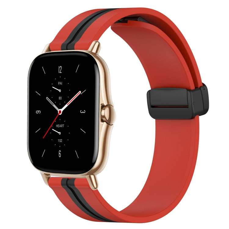 20mm Folding Magnetic Clasp Silicone Watch Band, For Amazfit GTS 2 Mini, For Amazfit GTS 2