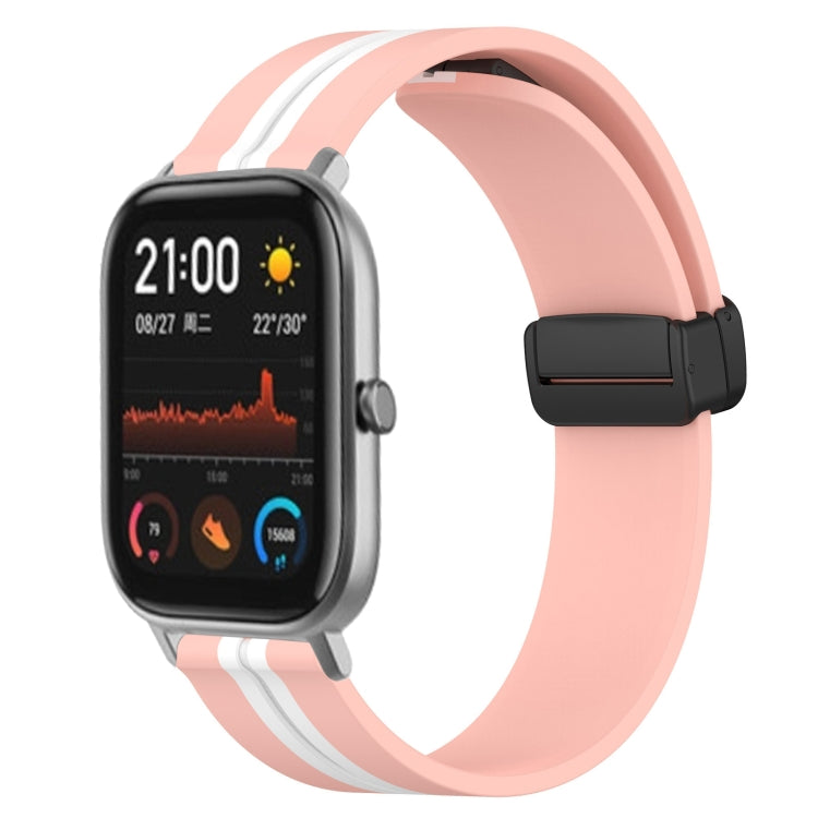 20mm Folding Magnetic Clasp Silicone Watch Band, For Amazfit GTS, For Amazfit GTR 42mm