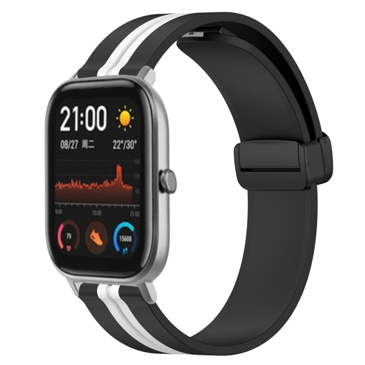 20mm Folding Magnetic Clasp Silicone Watch Band, For Amazfit GTS, For Amazfit GTR 42mm