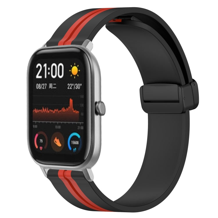 20mm Folding Magnetic Clasp Silicone Watch Band, For Amazfit GTS, For Amazfit GTR 42mm