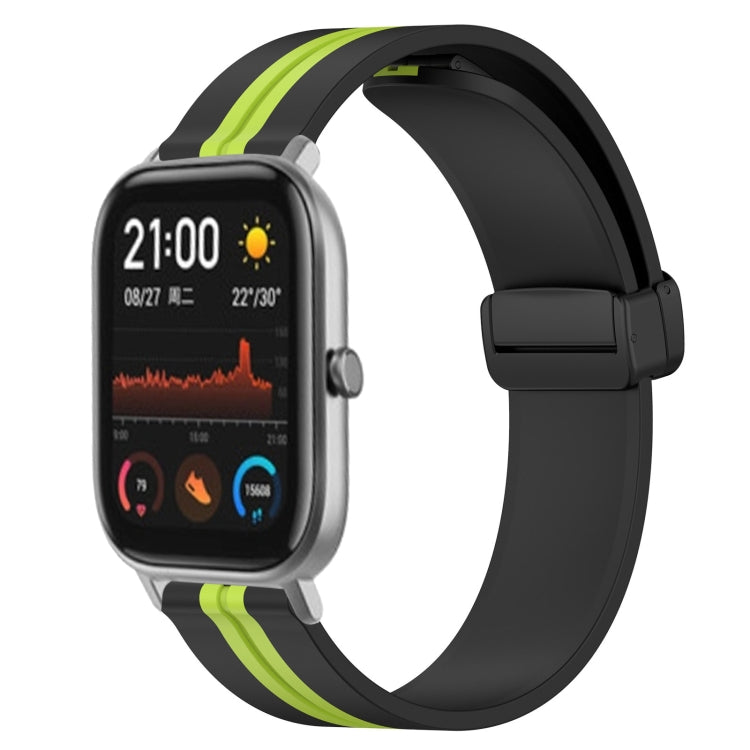 20mm Folding Magnetic Clasp Silicone Watch Band, For Amazfit GTS, For Amazfit GTR 42mm