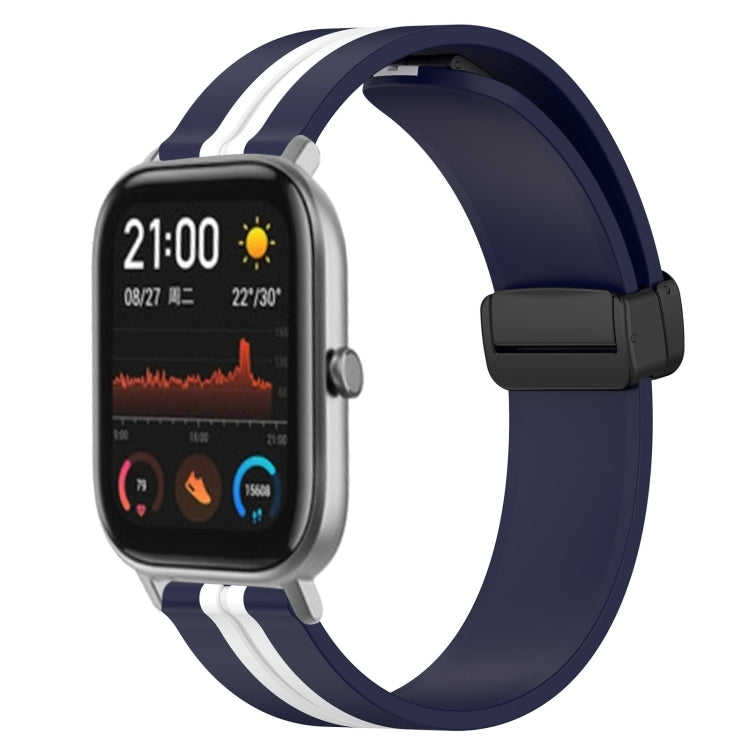 20mm Folding Magnetic Clasp Silicone Watch Band, For Amazfit GTS, For Amazfit GTR 42mm