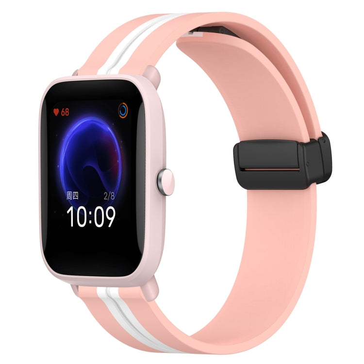 20mm Folding Magnetic Clasp Silicone Watch Band, For Amazfit Pop Pro, For Amazfit Pop