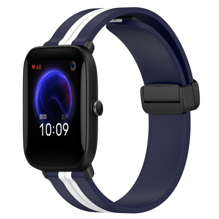 20mm Folding Magnetic Clasp Silicone Watch Band, For Amazfit Pop Pro, For Amazfit Pop
