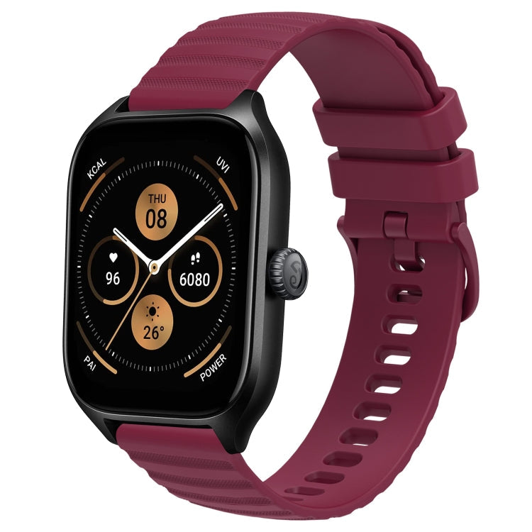 20mm Wavy Dot Pattern Solid Color Silicone Watch Band, For Amazfit GTS 4, For Amazfit GTS 3
