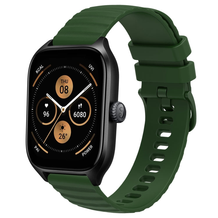 20mm Wavy Dot Pattern Solid Color Silicone Watch Band, For Amazfit GTS 4, For Amazfit GTS 3