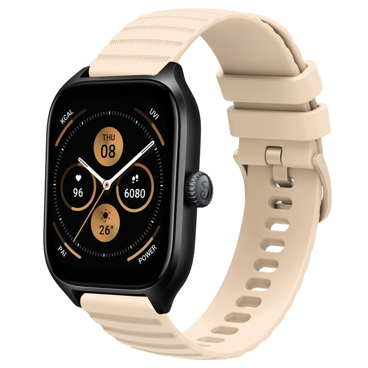 20mm Wavy Dot Pattern Solid Color Silicone Watch Band, For Amazfit GTS 4, For Amazfit GTS 3