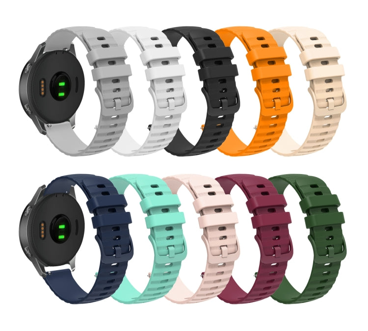 20mm Wavy Dot Pattern Solid Color Silicone Watch Band, For Amazfit GTS 4, For Amazfit GTS 3