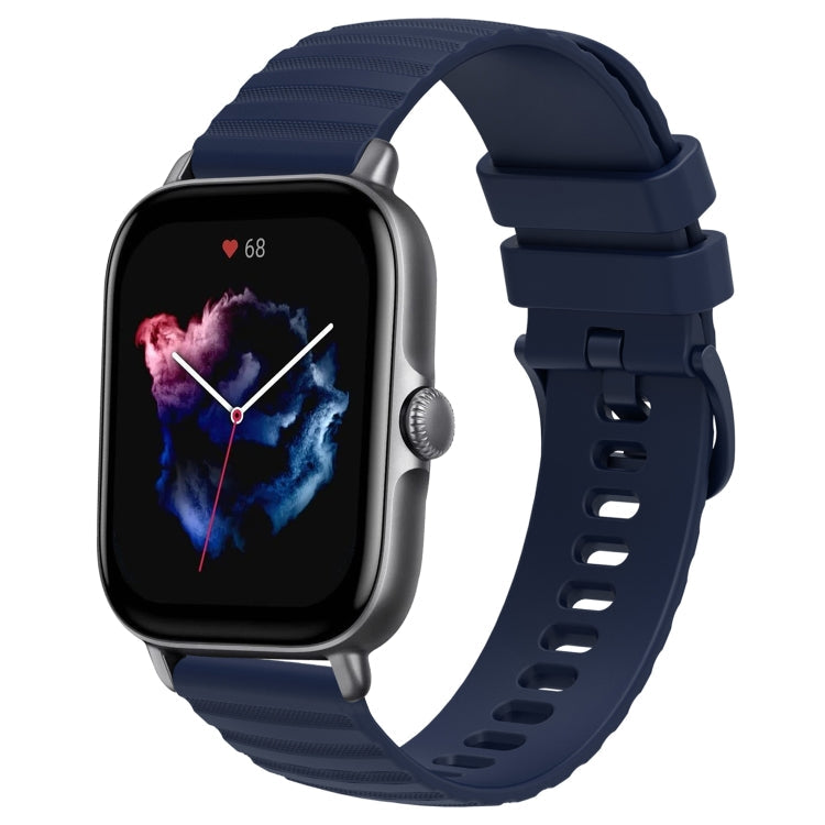 20mm Wavy Dot Pattern Solid Color Silicone Watch Band, For Amazfit GTS 4, For Amazfit GTS 3