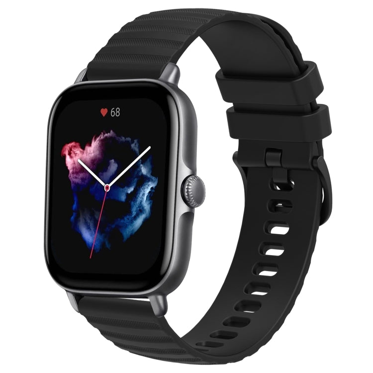 20mm Wavy Dot Pattern Solid Color Silicone Watch Band, For Amazfit GTS 4, For Amazfit GTS 3