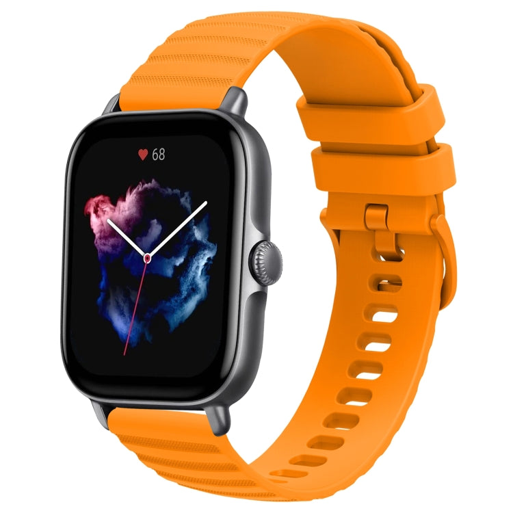 20mm Wavy Dot Pattern Solid Color Silicone Watch Band, For Amazfit GTS 4, For Amazfit GTS 3