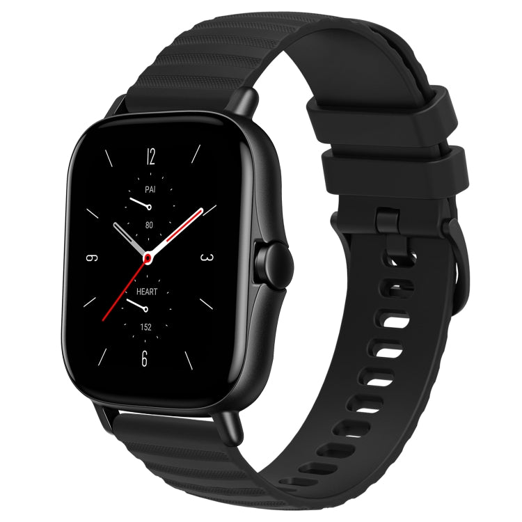 20mm Wavy Dot Pattern Solid Color Silicone Watch Band, For Amazfit GTS 2E, For Amazfit GTS 2 Mini