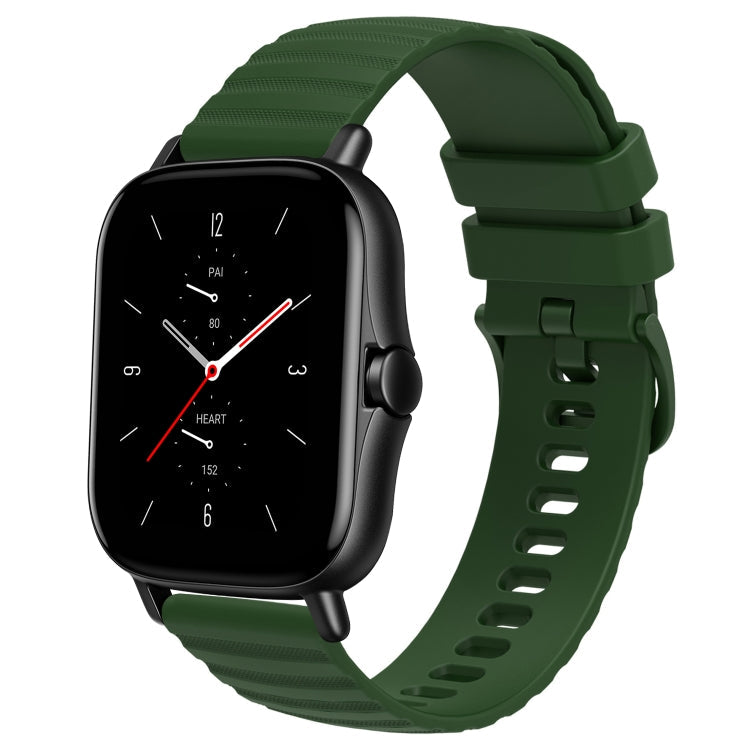20mm Wavy Dot Pattern Solid Color Silicone Watch Band, For Amazfit GTS 2E, For Amazfit GTS 2 Mini