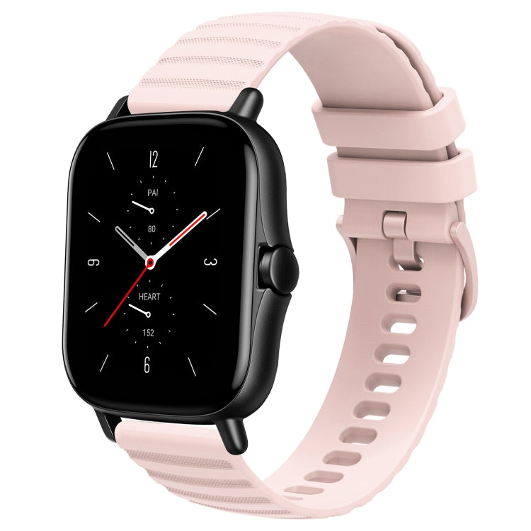 20mm Wavy Dot Pattern Solid Color Silicone Watch Band, For Amazfit GTS 2E, For Amazfit GTS 2 Mini