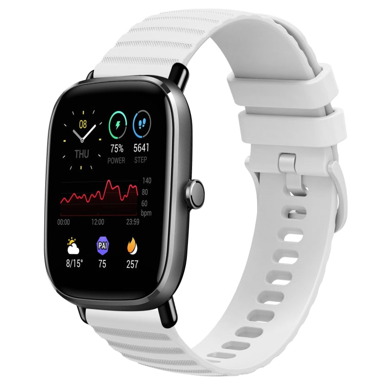 20mm Wavy Dot Pattern Solid Color Silicone Watch Band, For Amazfit GTS 2E, For Amazfit GTS 2 Mini