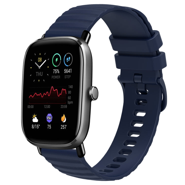 20mm Wavy Dot Pattern Solid Color Silicone Watch Band, For Amazfit GTS 2E, For Amazfit GTS 2 Mini