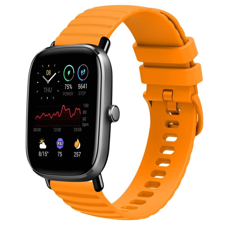 20mm Wavy Dot Pattern Solid Color Silicone Watch Band, For Amazfit GTS 2E, For Amazfit GTS 2 Mini