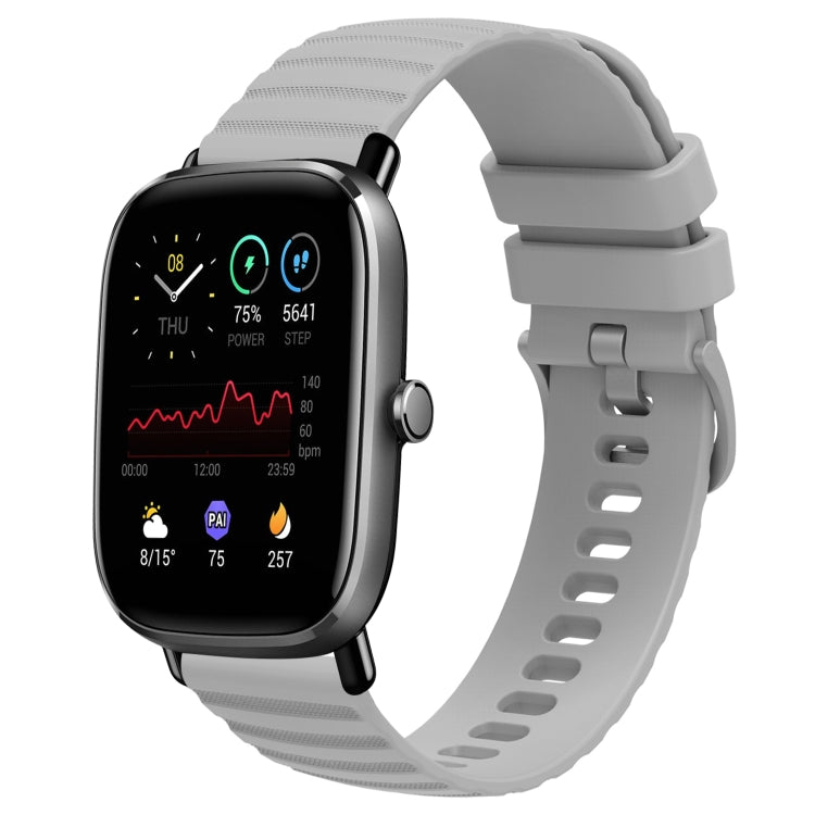 20mm Wavy Dot Pattern Solid Color Silicone Watch Band, For Amazfit GTS 2E, For Amazfit GTS 2 Mini