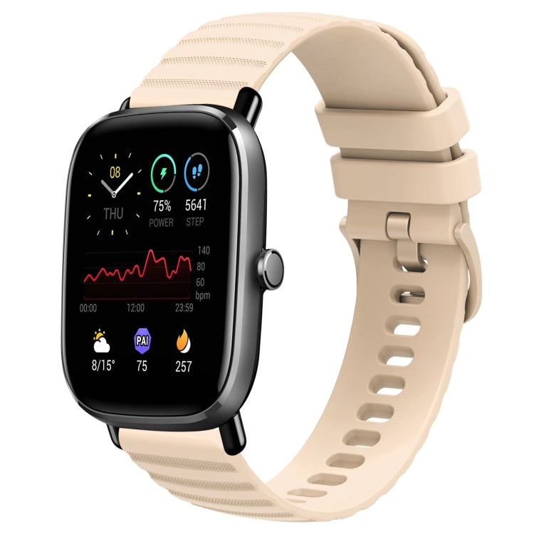 20mm Wavy Dot Pattern Solid Color Silicone Watch Band, For Amazfit GTS 2E, For Amazfit GTS 2 Mini