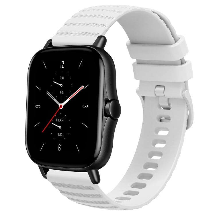 20mm Wavy Dot Pattern Solid Color Silicone Watch Band, For Amazfit GTS 2, For Amazfit GTS