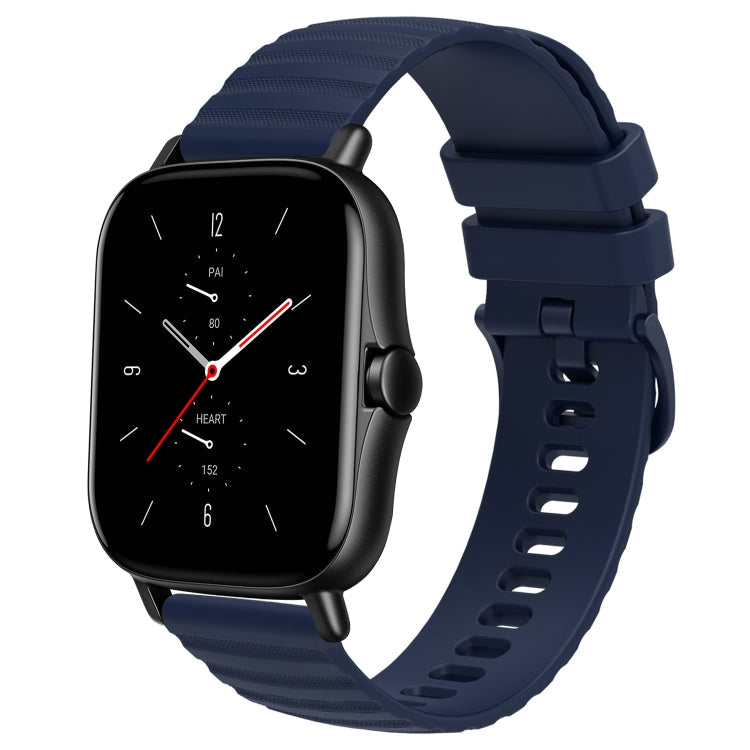 20mm Wavy Dot Pattern Solid Color Silicone Watch Band, For Amazfit GTS 2, For Amazfit GTS