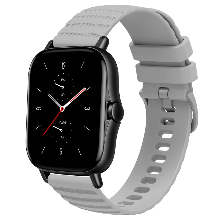 20mm Wavy Dot Pattern Solid Color Silicone Watch Band, For Amazfit GTS 2, For Amazfit GTS