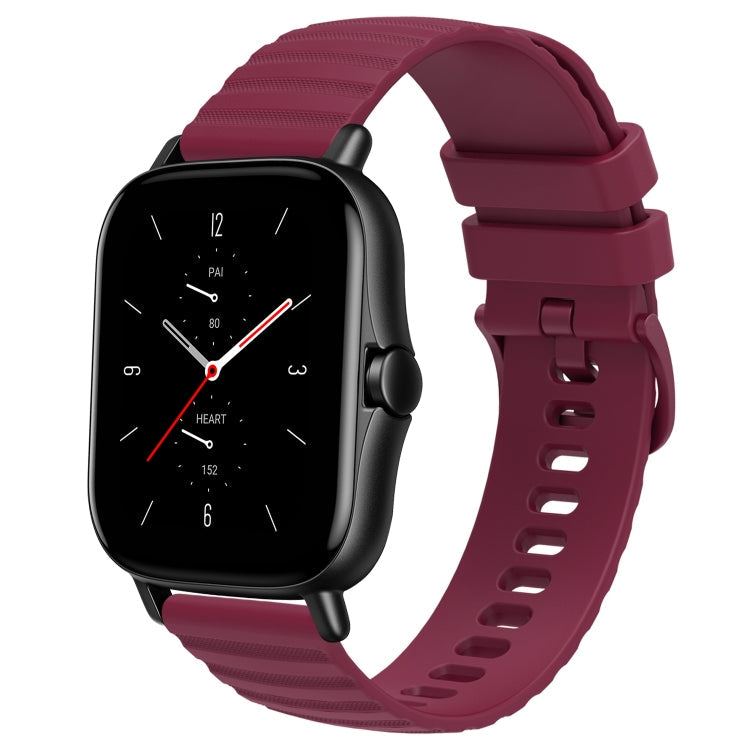 20mm Wavy Dot Pattern Solid Color Silicone Watch Band, For Amazfit GTS 2, For Amazfit GTS