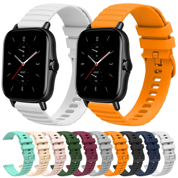 20mm Wavy Dot Pattern Solid Color Silicone Watch Band, For Amazfit GTS 2, For Amazfit GTS