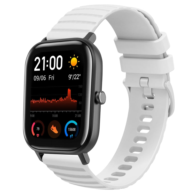 20mm Wavy Dot Pattern Solid Color Silicone Watch Band, For Amazfit GTS 2, For Amazfit GTS