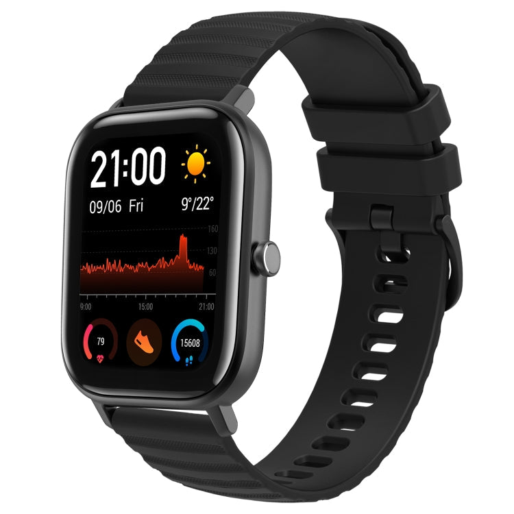 20mm Wavy Dot Pattern Solid Color Silicone Watch Band, For Amazfit GTS 2, For Amazfit GTS