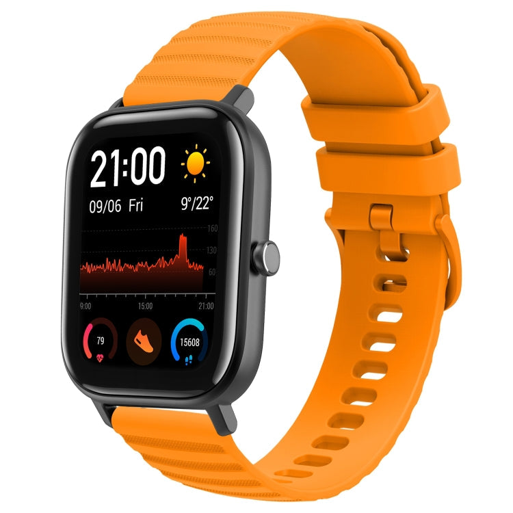 20mm Wavy Dot Pattern Solid Color Silicone Watch Band, For Amazfit GTS 2, For Amazfit GTS