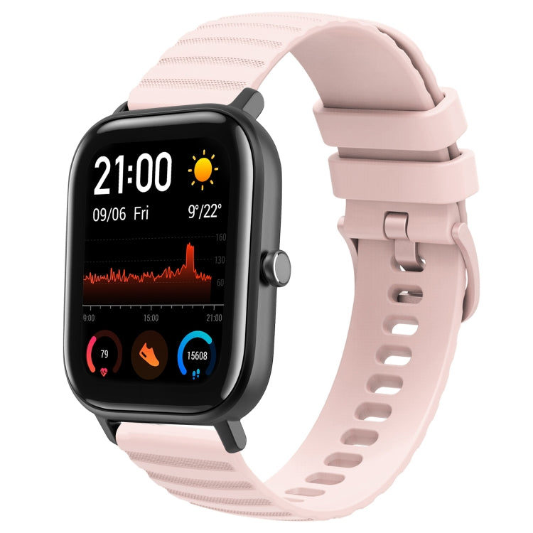 20mm Wavy Dot Pattern Solid Color Silicone Watch Band, For Amazfit GTS 2, For Amazfit GTS