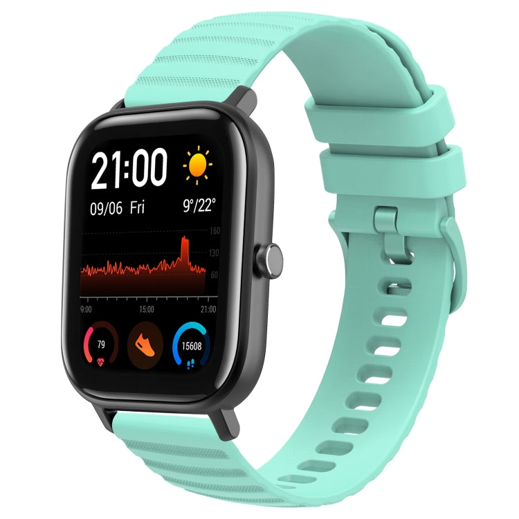 20mm Wavy Dot Pattern Solid Color Silicone Watch Band, For Amazfit GTS 2, For Amazfit GTS