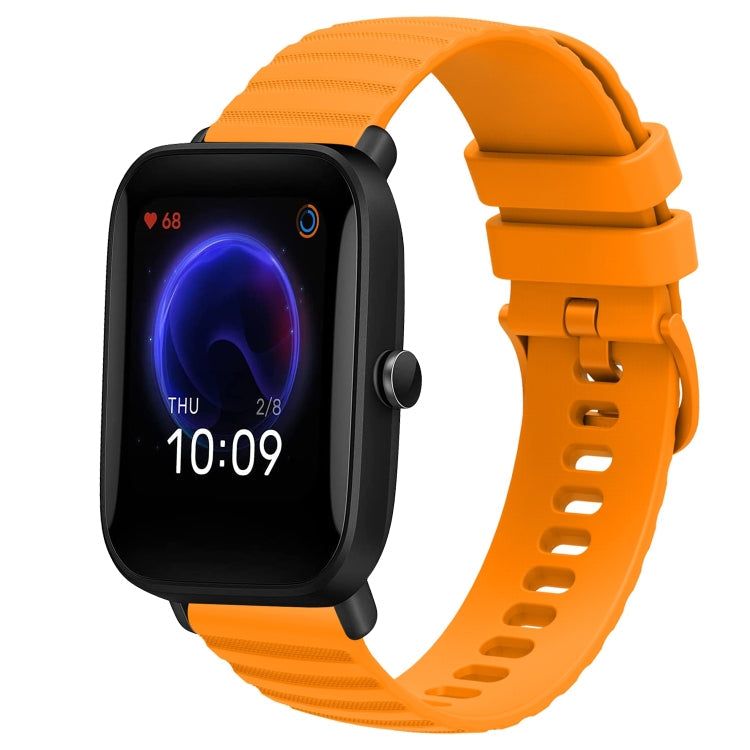 20mm Wavy Dot Pattern Solid Color Silicone Watch Band, For Amazfit Pop